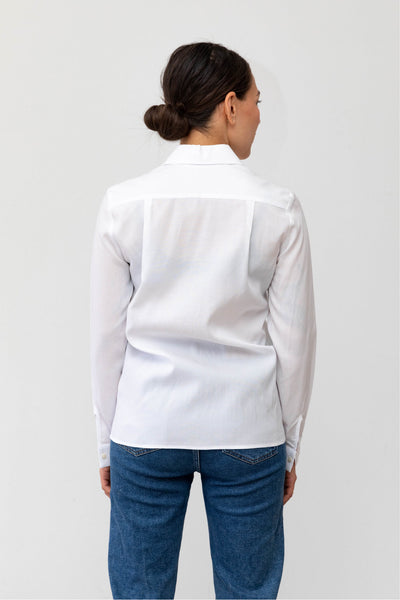 Classic women's shirt Tencel back #color_white