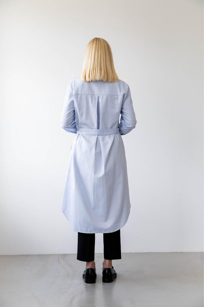 Midi shirt dress organic cotton back