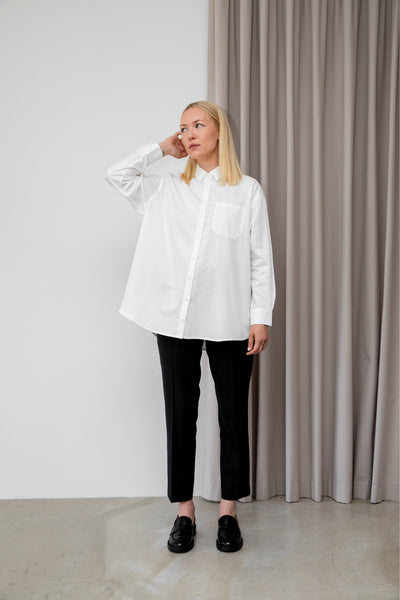 Oversized shirt organic cotton full shape #color_white