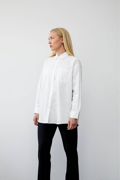 Oversized shirt organic cotton side #color_white