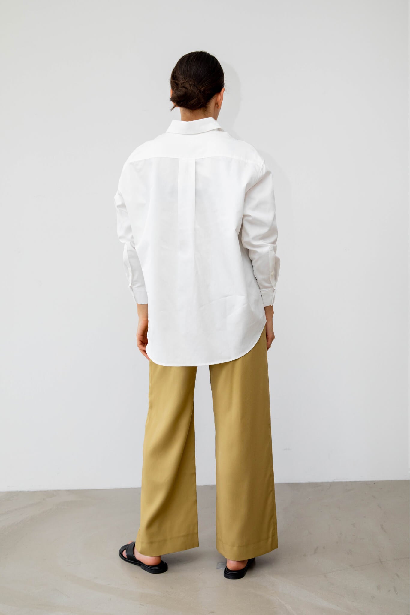 Oversized shirt organic cotton back #color_white